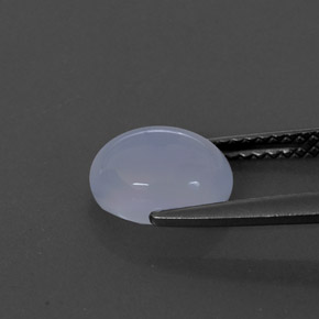 Calcedonio naturale blu da 1,97 ct, trasparente, trasparente/traslucido