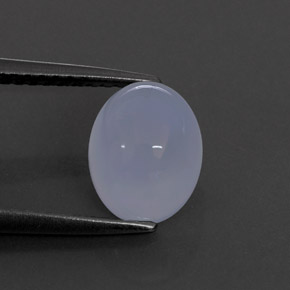 Calcedonio naturale blu da 2,84 ct, trasparente, trasparente/traslucido