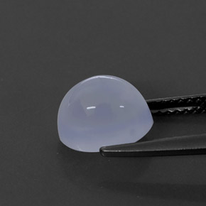 Calcedonio naturale blu da 2,84 ct, trasparente, trasparente/traslucido