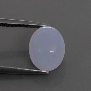 Calcedonio naturale blu da 2,82 ct, trasparente, trasparente/traslucido