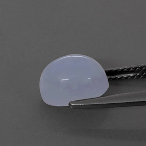 Calcedonio naturale blu da 2,82 ct, trasparente, trasparente/traslucido