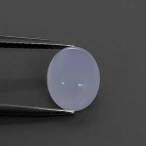 Calcedonio naturale blu da 2,33 ct, trasparente, trasparente/traslucido