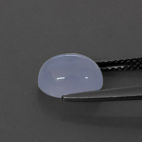 Calcedonio naturale blu da 2,33 ct, trasparente, trasparente/traslucido