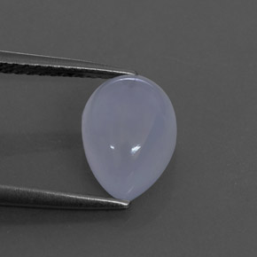 Calcedonio naturale blu da 2,47 ct, trasparente, trasparente/traslucido