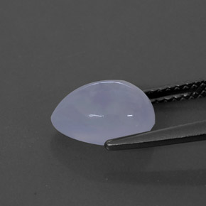 Calcedonio naturale blu da 2,47 ct, trasparente, trasparente/traslucido