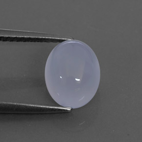 Calcedonio naturale blu da 2,50 ct, trasparente, trasparente/traslucido