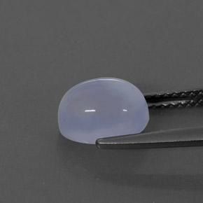 Calcedonio naturale blu da 2,50 ct, trasparente, trasparente/traslucido