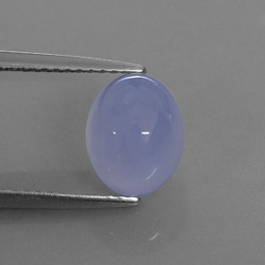 Calcedonio naturale blu da 2,74 ct, trasparente, trasparente/traslucido