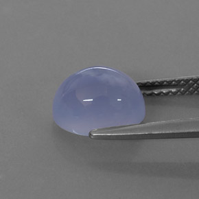 Calcedonio naturale blu da 2,74 ct, trasparente, trasparente/traslucido