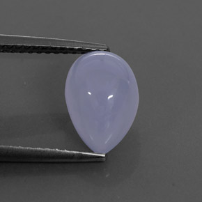 Calcedonio naturale blu da 2,84 ct, trasparente, trasparente/traslucido