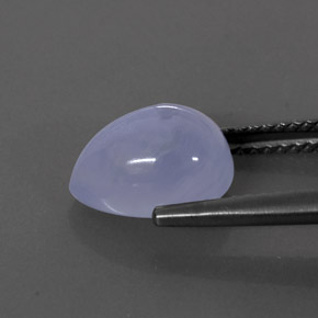 Calcedonio naturale blu da 2,84 ct, trasparente, trasparente/traslucido