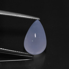 Calcedonio naturale blu da 6,09 ct, trasparente, trasparente/traslucido