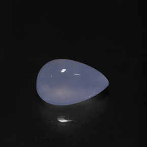 Calcedonio naturale blu da 6,09 ct, trasparente, trasparente/traslucido