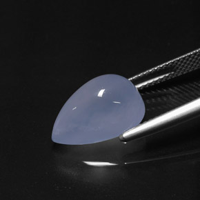 Calcedonio naturale blu da 6,09 ct, trasparente, trasparente/traslucido