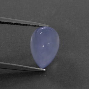 Calcedonio naturale blu da 4,24 ct, trasparente, trasparente/traslucido