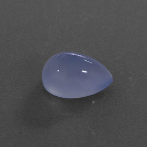 Calcedonio naturale blu da 4,24 ct, trasparente, trasparente/traslucido