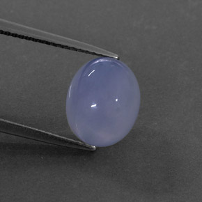 Calcedonio naturale blu da 4,35 ct, trasparente, trasparente/traslucido