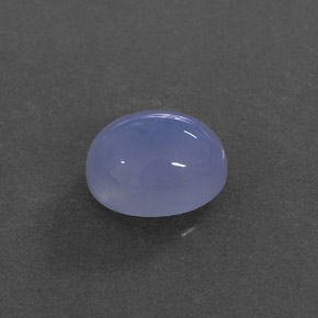 Calcedonio naturale blu da 4,35 ct, trasparente, trasparente/traslucido