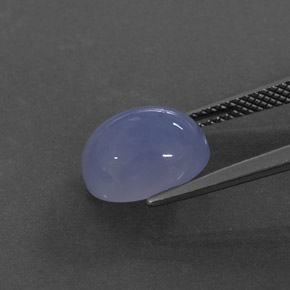 Calcedonio naturale blu da 4,35 ct, trasparente, trasparente/traslucido