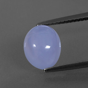 Calcedonio naturale blu da 3,77 ct, trasparente, trasparente/traslucido