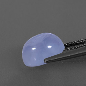 Calcedonio naturale blu da 3,77 ct, trasparente, trasparente/traslucido