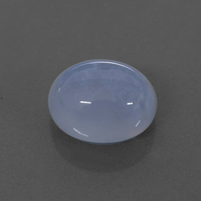 Calcedonio naturale blu da 3,46 ct, trasparente, trasparente/traslucido