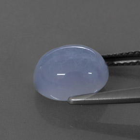 Calcedonio naturale blu da 3,46 ct, trasparente, trasparente/traslucido