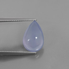 Calcedonio naturale blu da 2,49 ct, trasparente, trasparente/traslucido