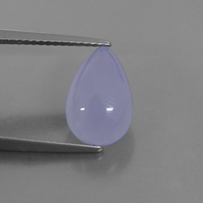 Calcedonio naturale blu da 3,40 ct, trasparente, trasparente/traslucido