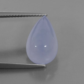 Calcedonio naturale blu da 5,28 ct, trasparente, trasparente/traslucido