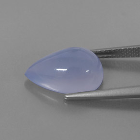 Calcedonio naturale blu da 5,28 ct, trasparente, trasparente/traslucido