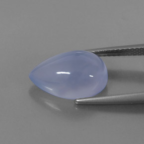 Calcedonio naturale blu da 5,21 ct, trasparente, trasparente/traslucido