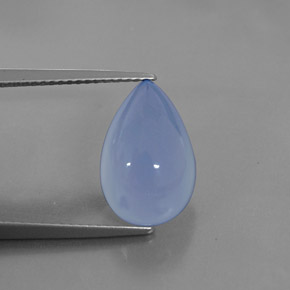 Calcedonio naturale blu da 5,20 ct, trasparente, trasparente/traslucido