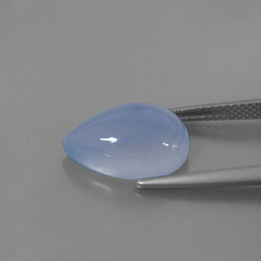Calcedonio naturale blu da 5,20 ct, trasparente, trasparente/traslucido
