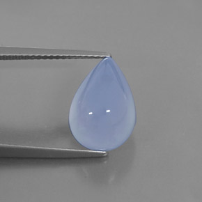 Calcedonio naturale blu da 5,58 ct, trasparente, trasparente/traslucido