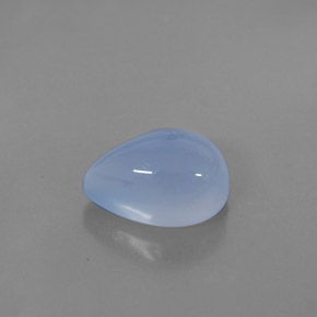 Calcedonio naturale blu da 5,58 ct, trasparente, trasparente/traslucido