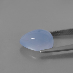 Calcedonio naturale blu da 5,58 ct, trasparente, trasparente/traslucido