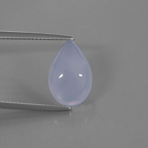Calcedonio naturale blu da 5,69 ct, trasparente, trasparente/traslucido