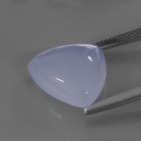 Calcedonio naturale blu da 10,59 ct, trasparente, trasparente/traslucido
