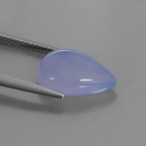 Calcedonio Blu Lavanda naturale da 4.48 ct, Trasparente, Trasparente/Traslucido