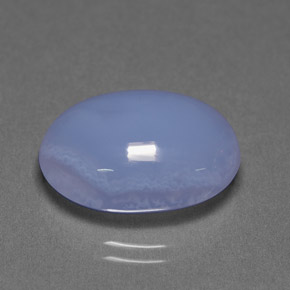 Calcedonio naturale blu da 9,81 ct, trasparente, trasparente/traslucido