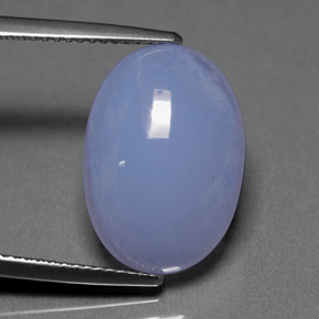 Calcedonio naturale blu da 9,81 ct, trasparente, trasparente/traslucido