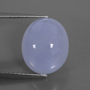 Calcedonio naturale blu da 5,36 ct, trasparente, trasparente/traslucido