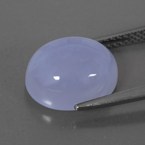 Calcedonio naturale blu da 5,36 ct, trasparente, trasparente/traslucido