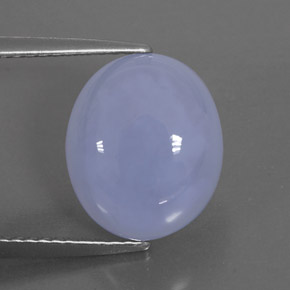 Calcedonio naturale blu da 5,52 ct, trasparente, trasparente/traslucido
