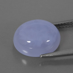 Calcedonio naturale blu da 5,52 ct, trasparente, trasparente/traslucido