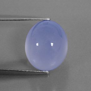 Calcedonio naturale blu da 6,71 ct, trasparente, trasparente/traslucido