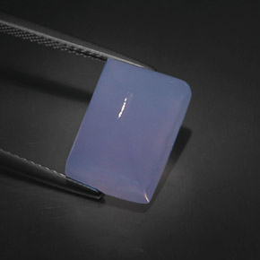 Calcedonio naturale blu da 9,63 ct, trasparente, trasparente/traslucido