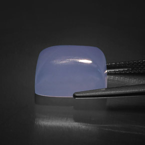 Calcedonio naturale blu da 9,63 ct, trasparente, trasparente/traslucido