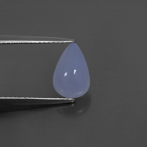 Calcedonio naturale blu da 1,76 ct, trasparente, trasparente/traslucido